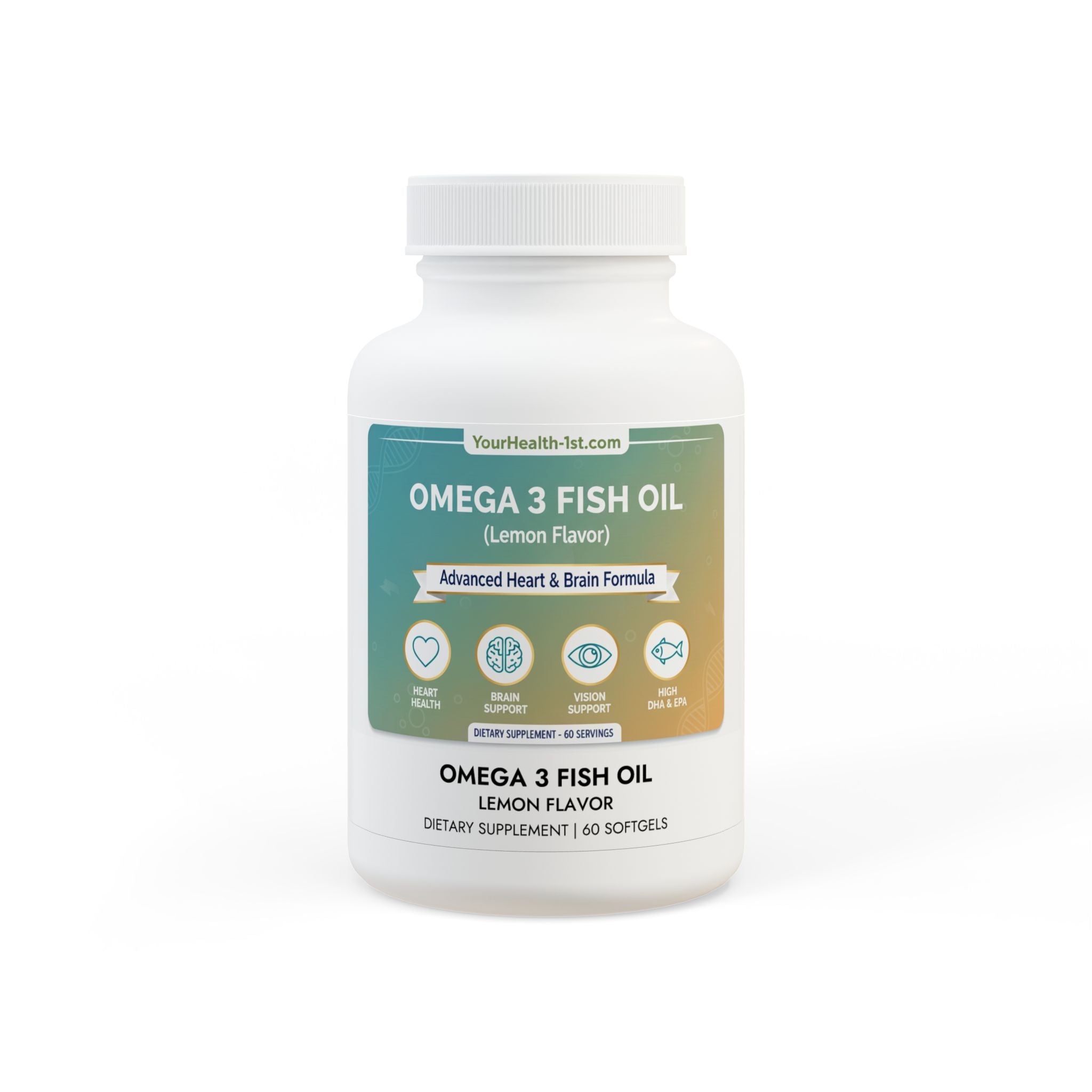 Omega 3 Fish Oil Supplement (60 Softgels)