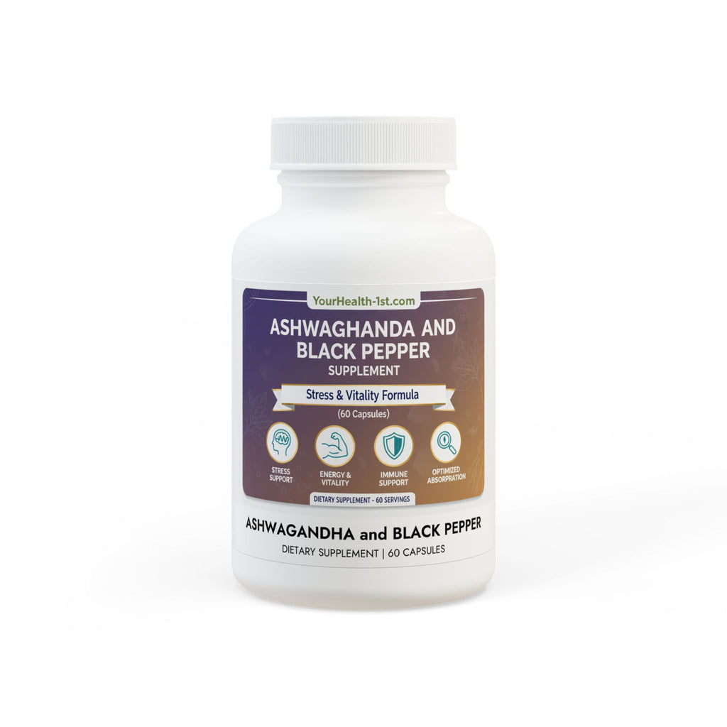 Ashwagandha and Black Pepper Supplement (60 capsules)