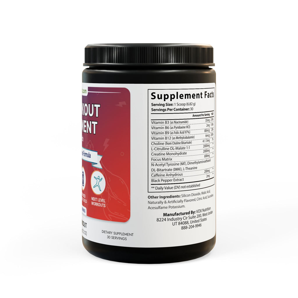 Pre-Workout Supplement, Fruit Punch (204g, 7.1oz)