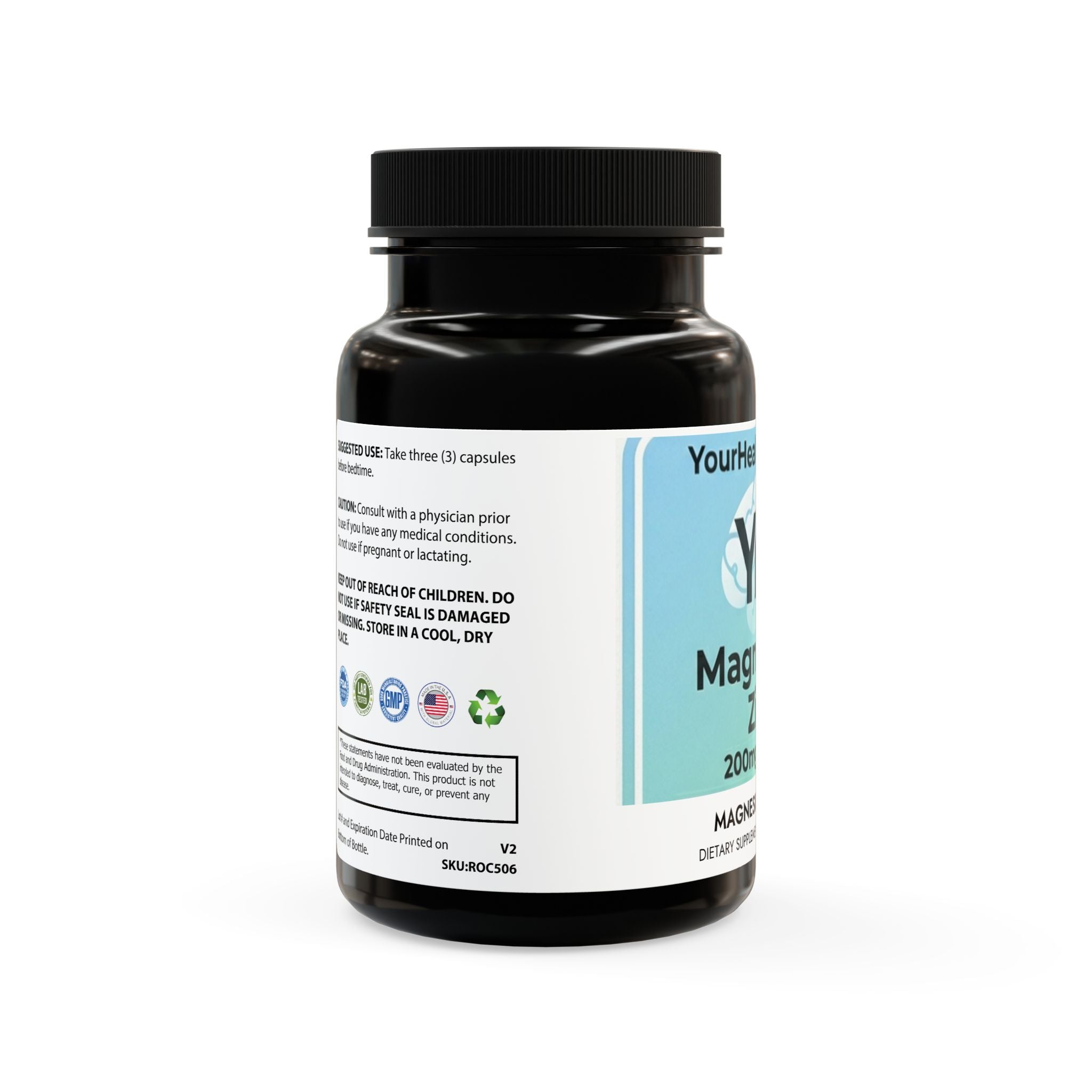 Magnesium Zinc Supplement (90 Capsules)