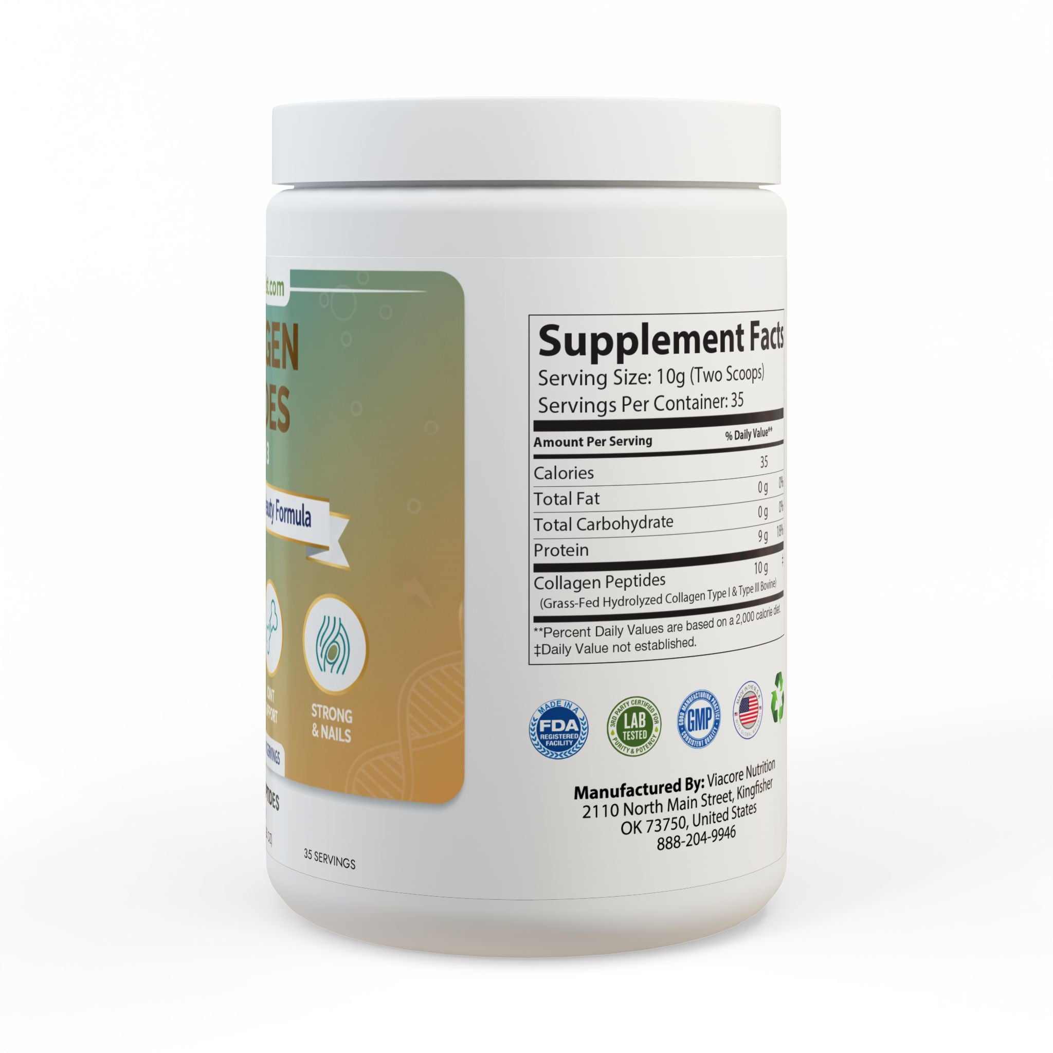 Collagen Peptides Type I & III Supplement (350g, 12.3oz)