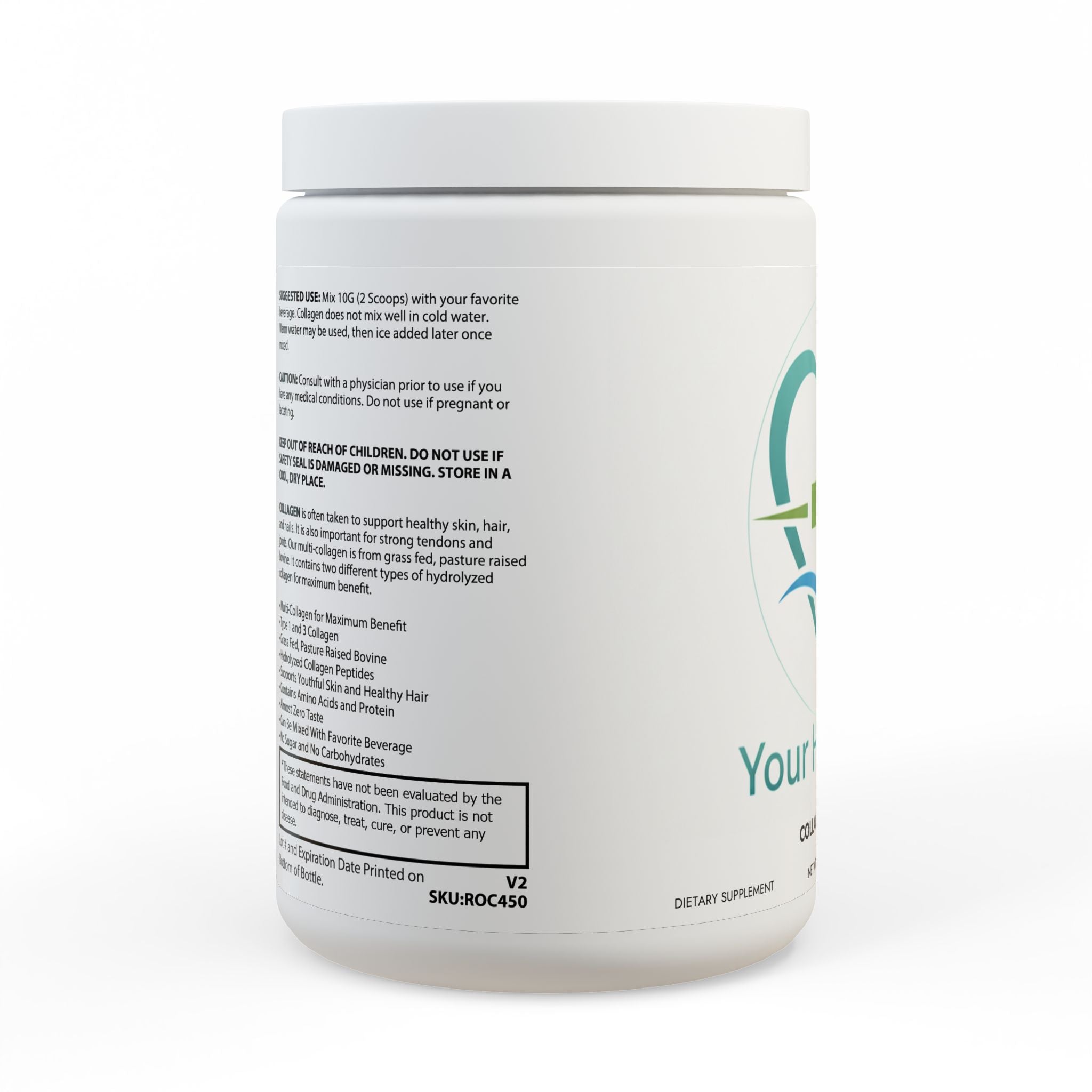 Collagen Peptides Type I & III Supplement (350g, 12.3oz)