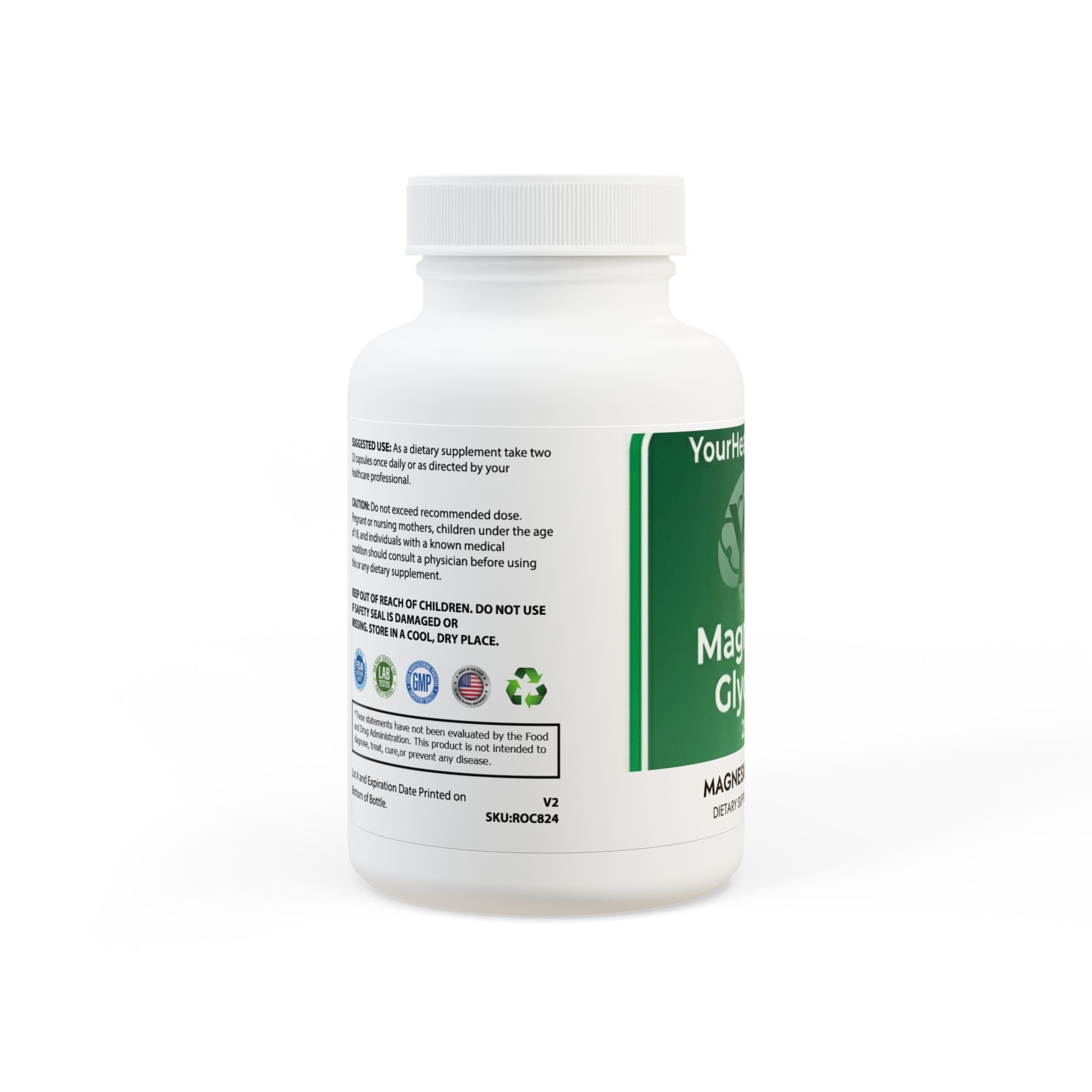 Magnesium Glycinate Supplement (60 Capsules)