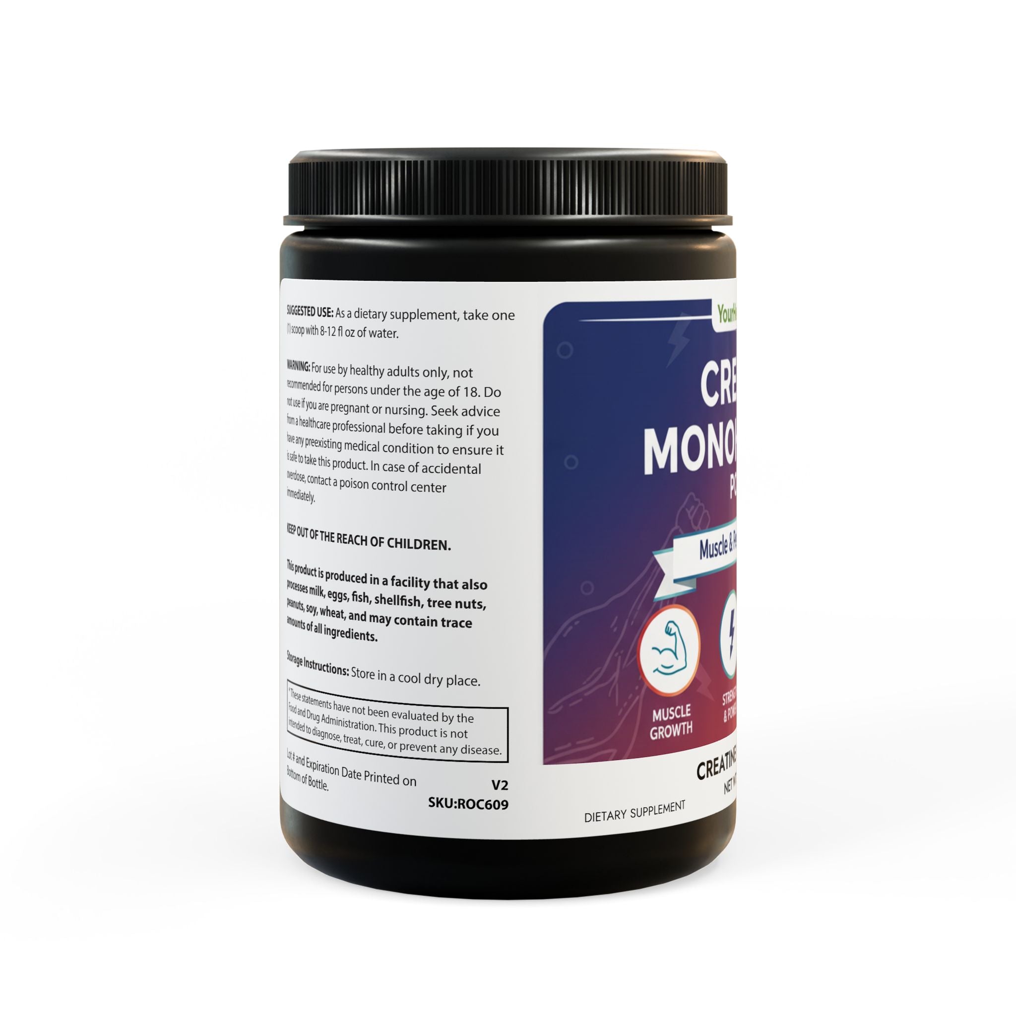 Creatine Monohydrate Supplement (300g, 10.58oz)