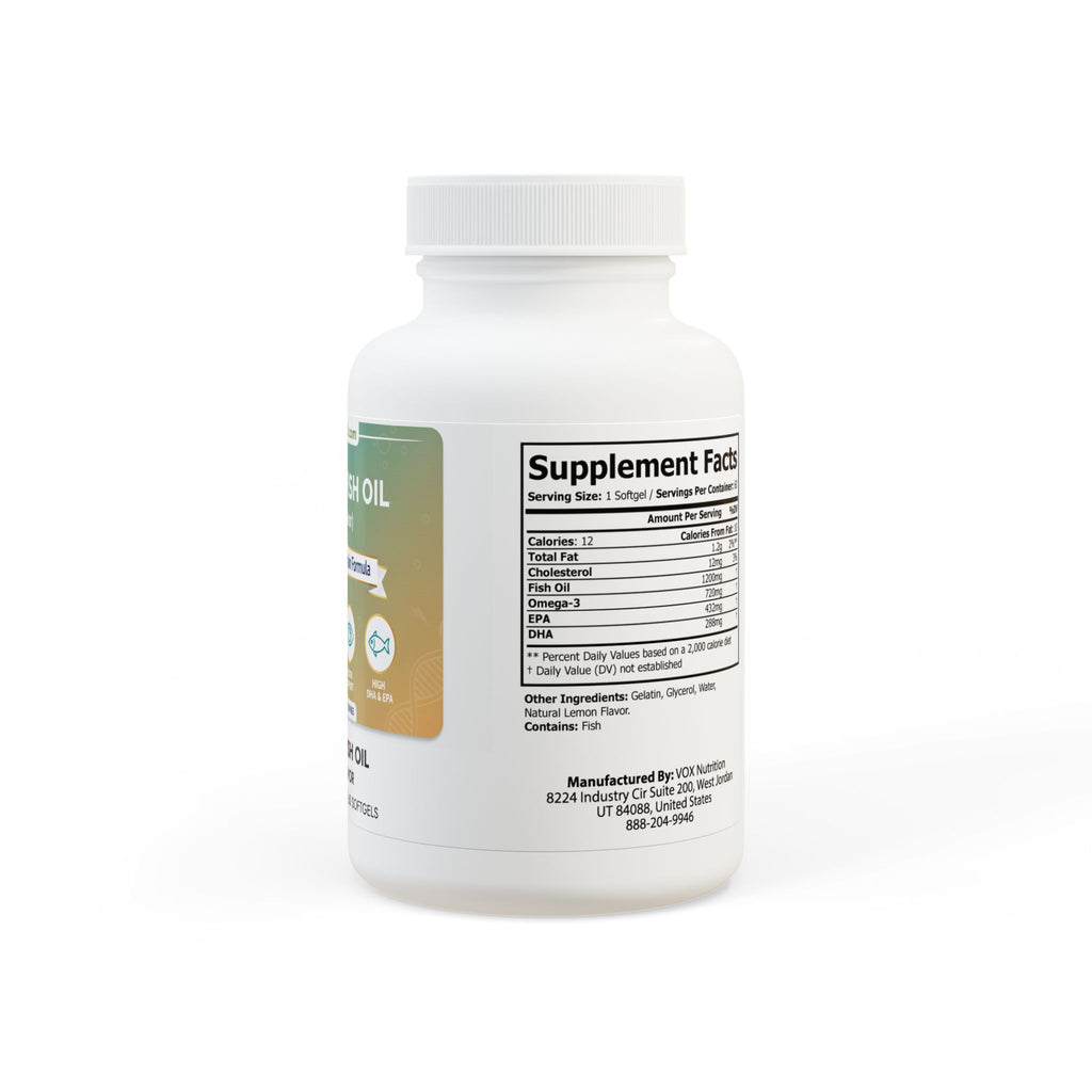 Omega 3 Fish Oil Supplement (60 Softgels)