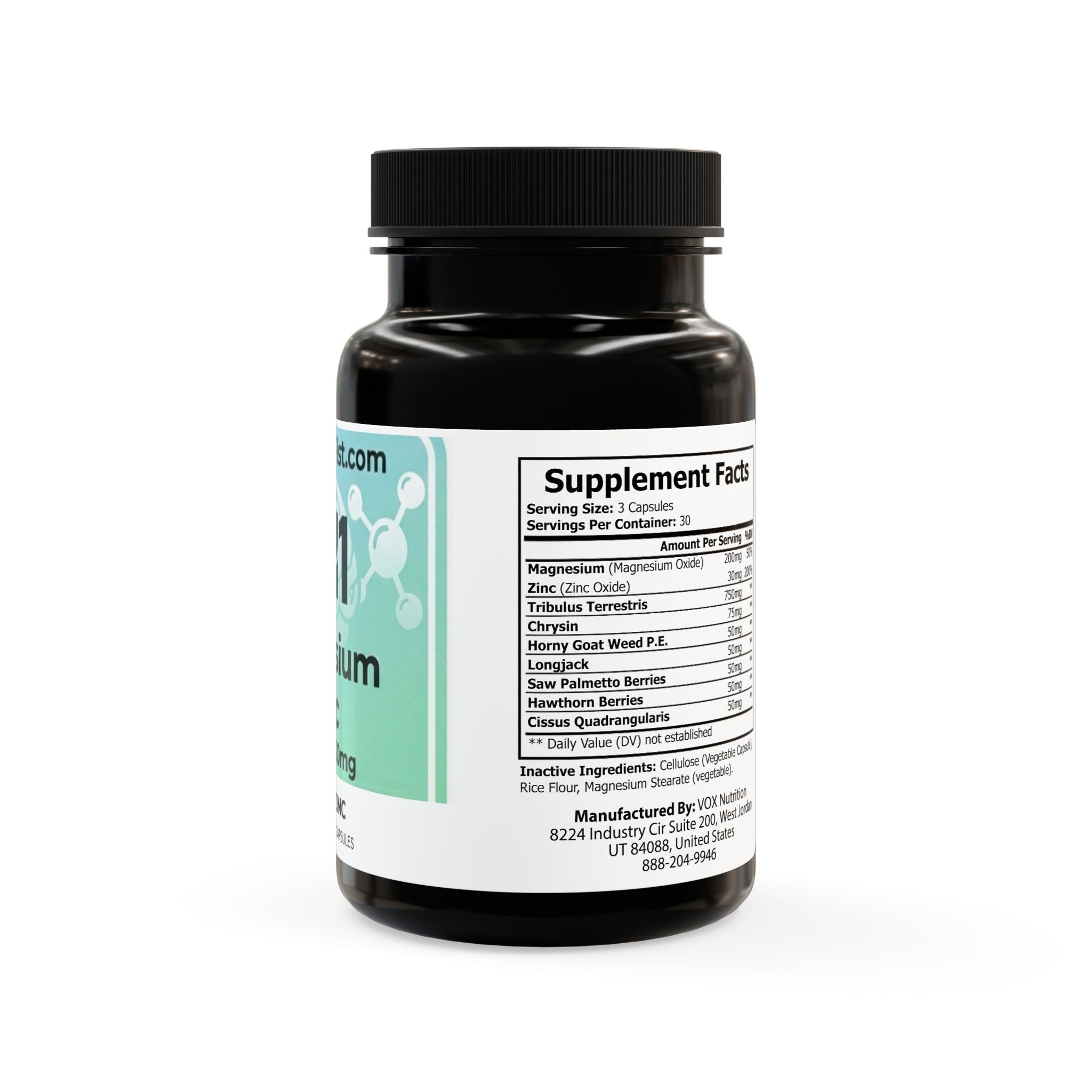 Magnesium Zinc Supplement (90 Capsules)