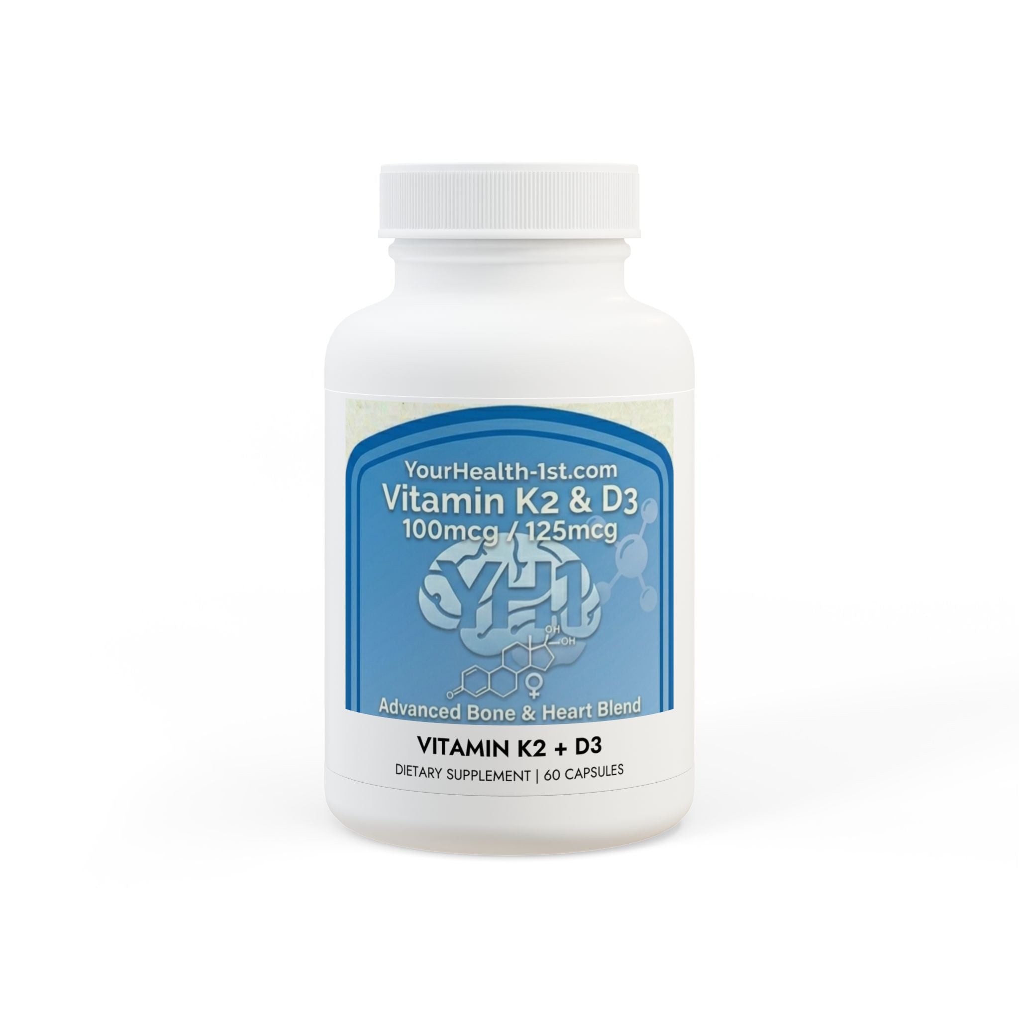 Vitamin K2 + D3 Supplement (60 Capsules)